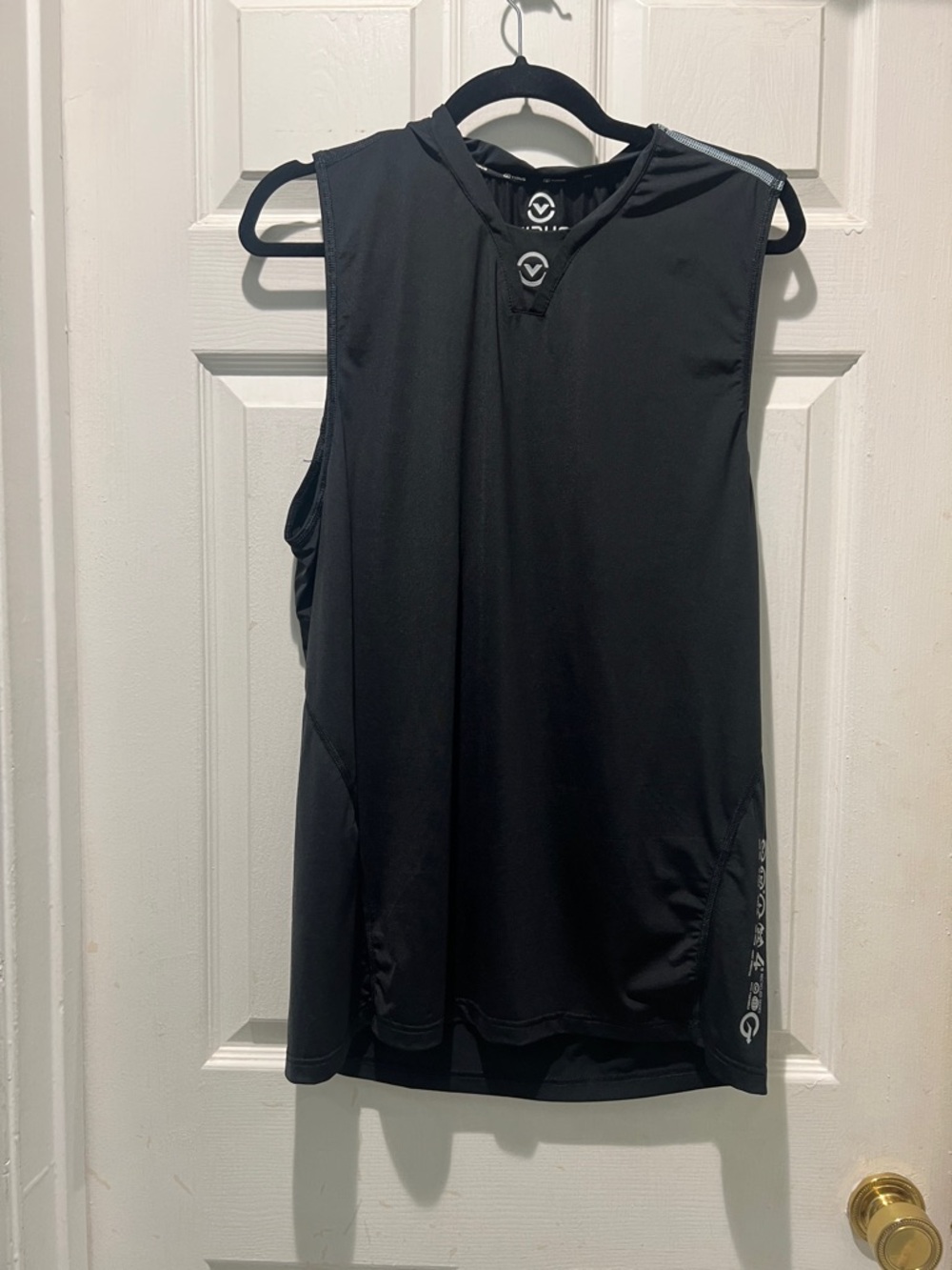 Virus Black Athletic Tee with White Logo